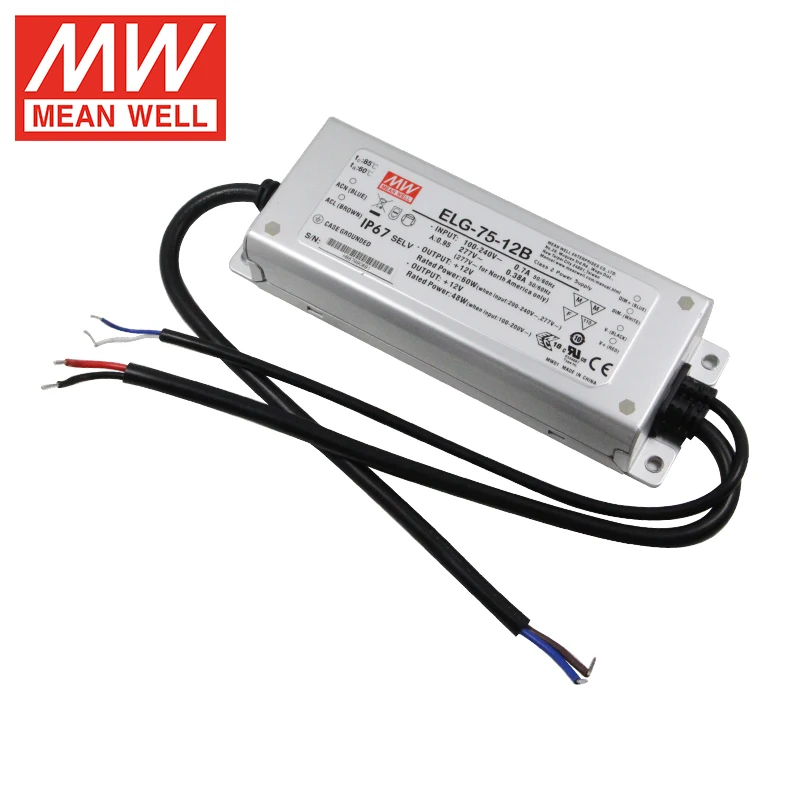 Mean Well ELG-75-12B Led Driver 75W Led Driver 12V Pwm Led Driver Waterproof IP67 Mean Well
