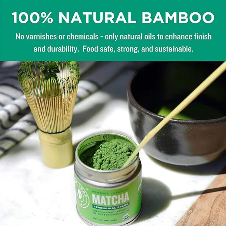 Complete matcha tea ceremony set bamboo whisk stainless steel sifter Ceramic bowl whisk holder and scoop