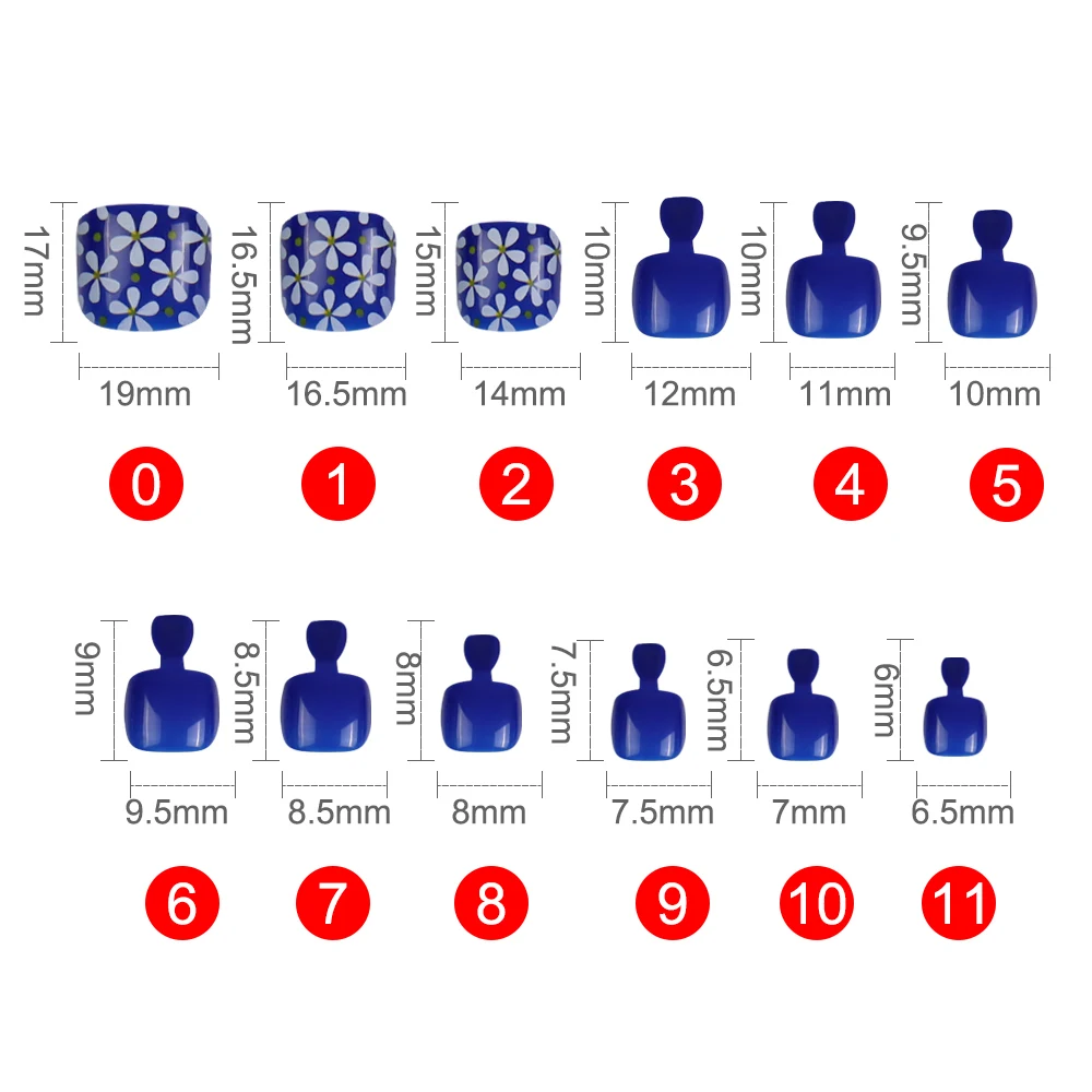 24PCS New False Toenail Design Toe Nail Tips With And Luxury French Artificial Colour Removable Nail Art Toes Press On Nails