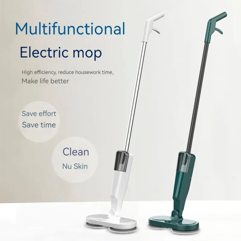 Factory OEM Hign Quality Handheld Wireless Cordless Electric Automatic Dual Spinning Spraying Floor Electric Cleaner Mop