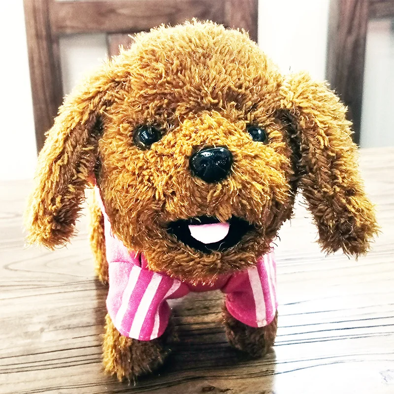 Animal Stuffed Plush Toys Simulation Electric Dog With Dressing Sweaters Navy Uniforms