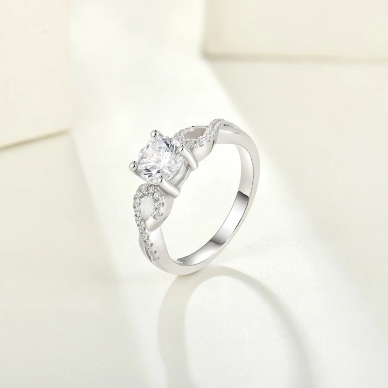 Hot Sale Luxury Women Jewelry Rings Inlay Shiny Oval Round Shape Zircons Fashion Women Rings fine jewelry wholesale