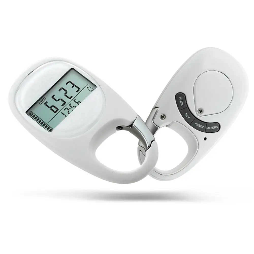 Walking Distance Fitness Calorie Exercise Pedometer Step Counting Portable Digital Silent Induction Multi-function 3D