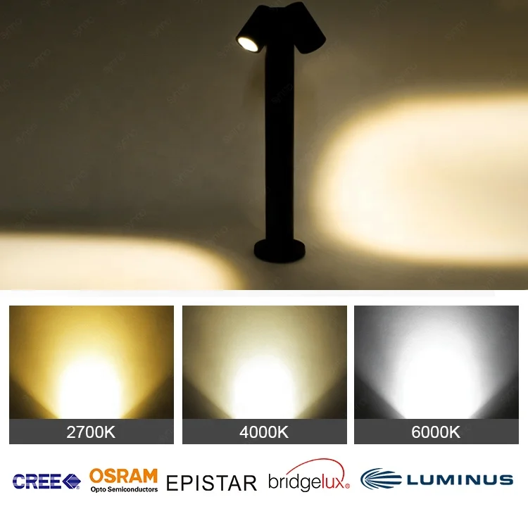 Outdoor Waterproof IP65 10W LED Garden Bollard Lawn Lights For Landscape Yard Pathway Garden Lawn Light