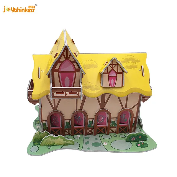 joythinkers Custom Design 3D paper Puzzle Famous Building  Model Toys jigsaw puzzle 3d kid Gifts For Sale puzzle 3d foam