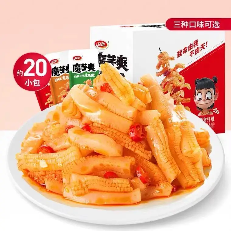 
Weilong konjac shuangxiangcapsaicin Maodu spicy strip hot and sour konjac spicy snack 