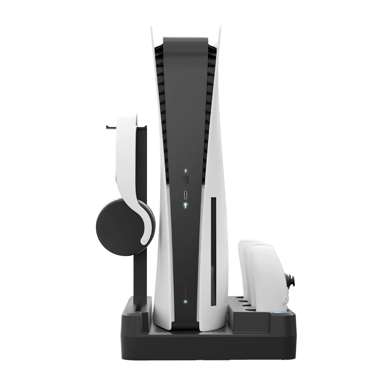 Подставка для PS5, зарядная станция для консоли PlayStation 5, вертикальная подставка с охлаждающим вентилятором для PS5 и PS5 Digital Edition