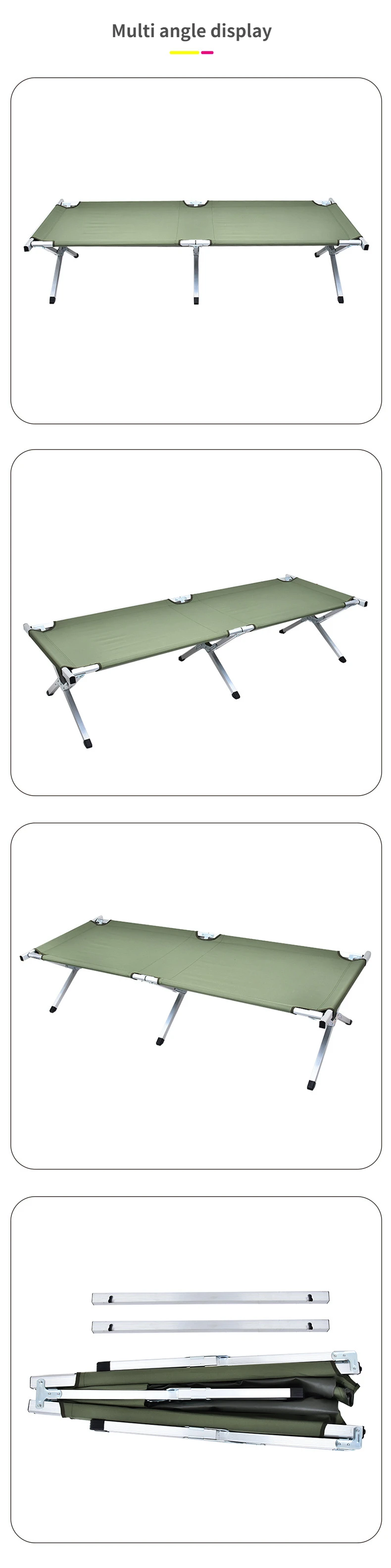 Marching bed outdoor leisure lunch break folding bed hospital nursing bed disaster relief emergency camping
