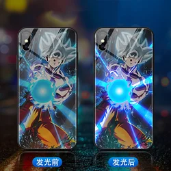 Anime Incoming Call Led Flashing glowing phone cases light up Luminous Glass led phone case for iPhone 13 Pro Max