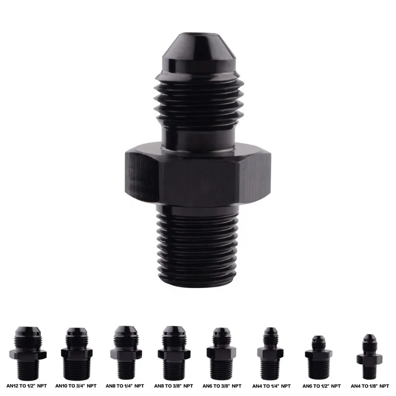 Different Sizes NP Aluminum Straight Adapter Oil Cooler Fitting Male
