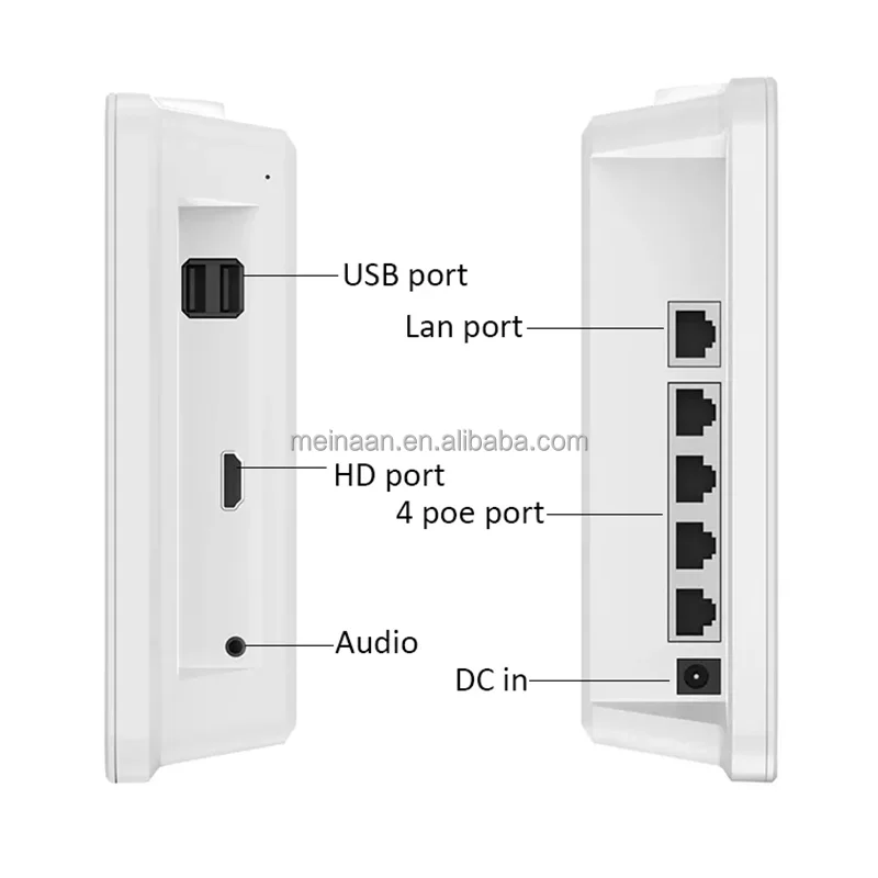 H.265 Xmeye Pro 11.6' LCD Monitor Screen NVR 4 10 Channel 4K System For 4K IP POE Camera Network Video Recorder NVR