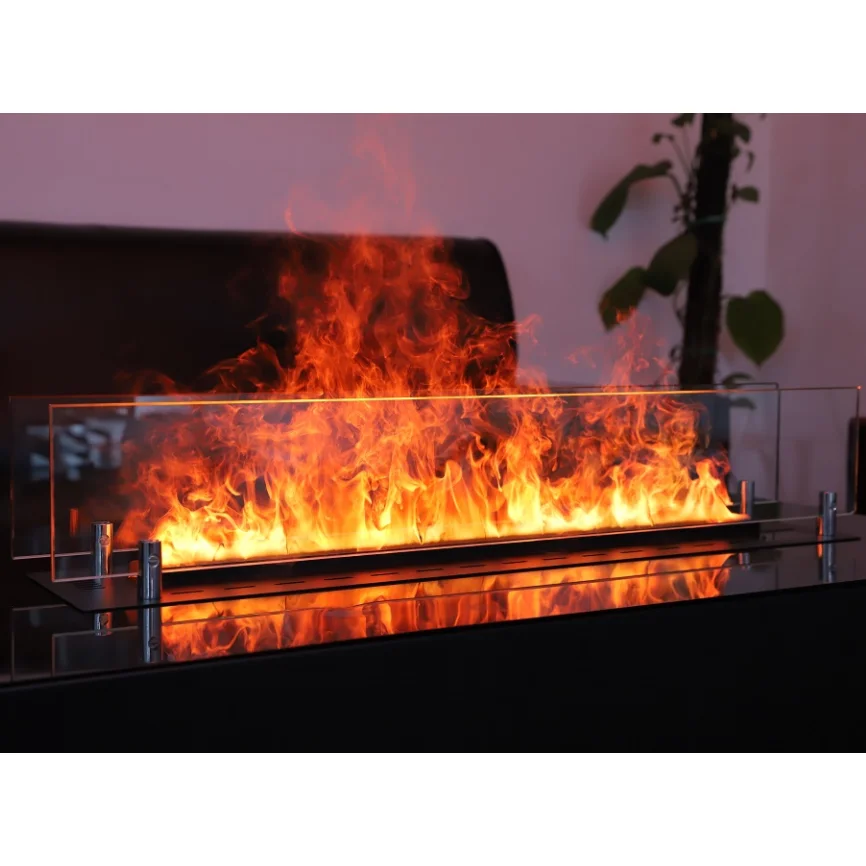 CE Certified Modern Metal Insert Design Functional Stylish Indoor/Outdoor Steam Fireplace Remote Wood Cast Iron Decorative