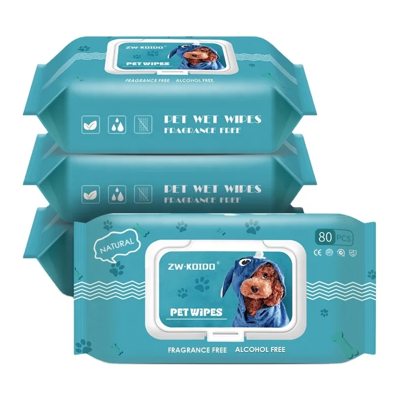 Влажные салфетки для домашних животных, водонепроницаемые влажные салфетки для собак, кошек, щенков и котят