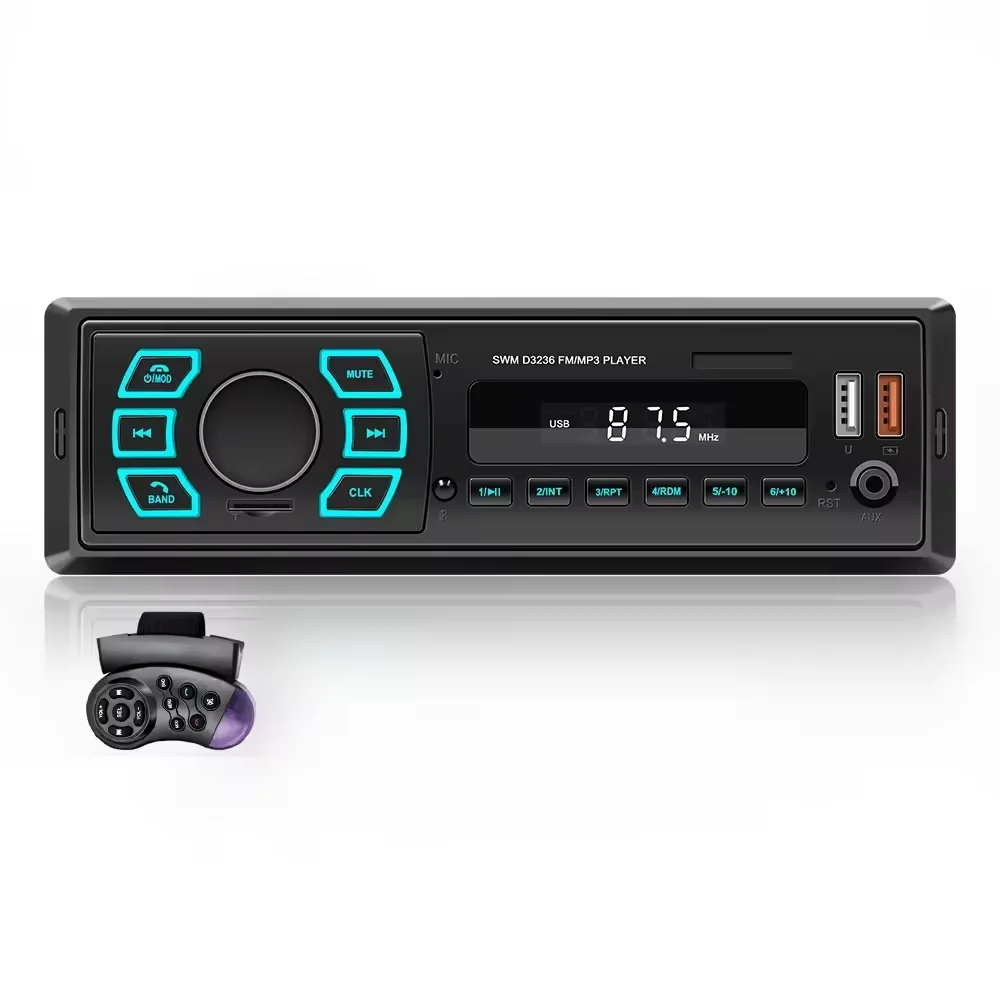 Model D3236 Car MP3 Player In-Dash 1 Din Car Radio Stereo Audio Music LCD DAB Type-C BT AUX TF Support FM Radio Factory OEM