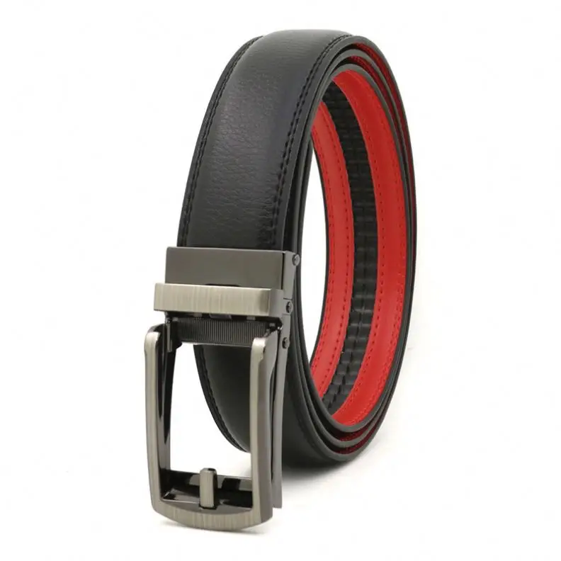Automatic Buckle Two-Layer Cow Leather Belt Weightlifting Leather Belt Women genuine leather belts
