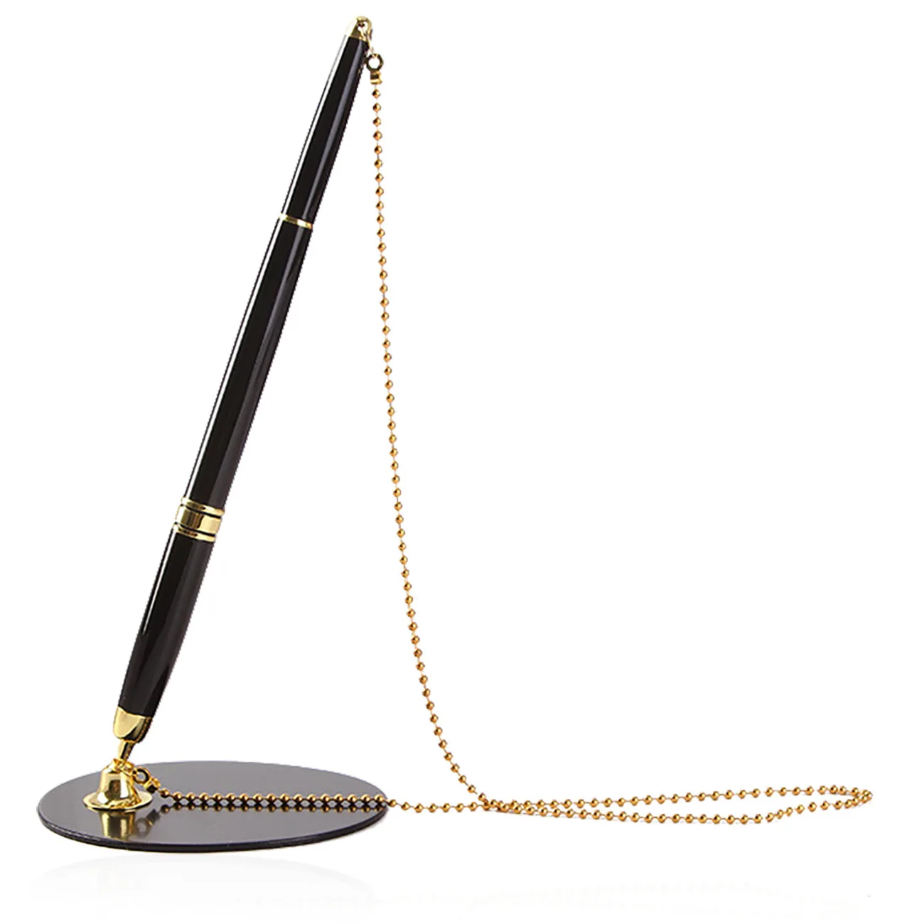TaiBi Creative Bank Desk Stand set Metal roller Desk Table Pen With Metal Chains