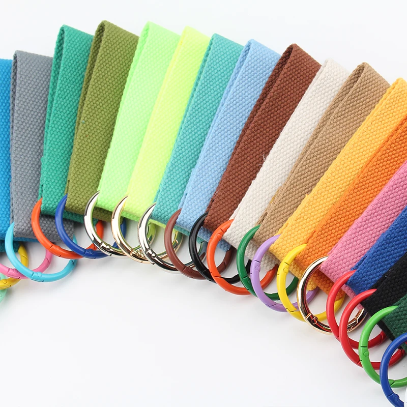 3.2 cm blank cotton belt keychain for sewing on iron on  lanyards