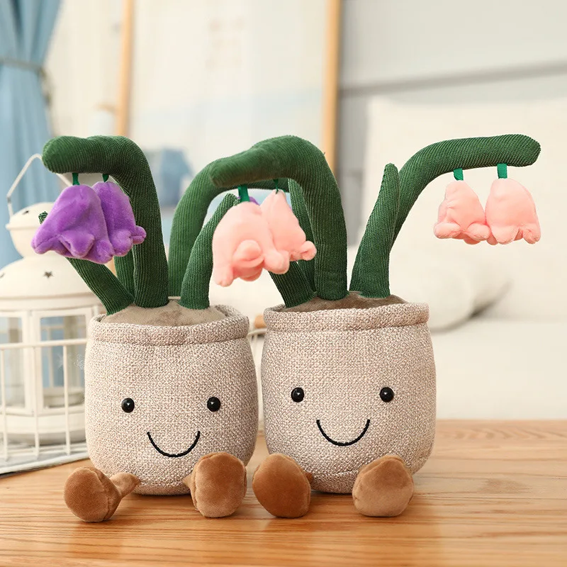 Wholesale Stuffed Soft Cute Lovely Cartoon Gift Decoration Plush Succulents Potted Plant Hand Bouquets Cactus Toy Doll Pillow