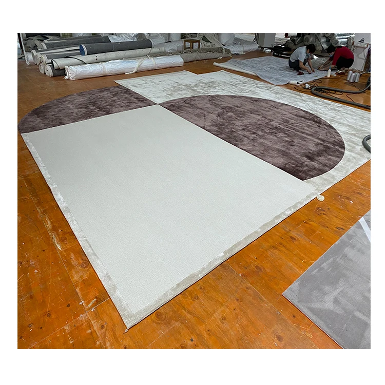 Luxury modern Living Room hand tufted carpet for Flooring Acrylic wool silk rug carpet