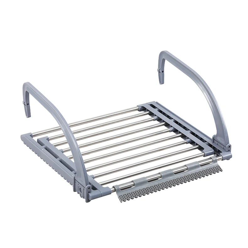 Manufacturer-Supplied New Design Metal Balcony Clothes Hanger Direct Wall Use Storage Hanging System for Clothes and Shoes