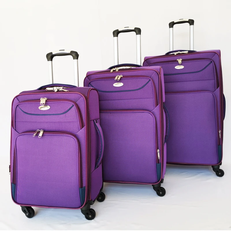 fabric EVA trolley travel luggage bag travel luggage turn 360 wheels 3pcs set spinner luggage soft case
