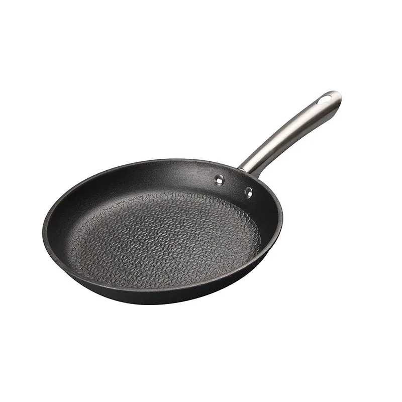 Pebble bottom design Light cast iron nonstick skillet non-stick coating skillet