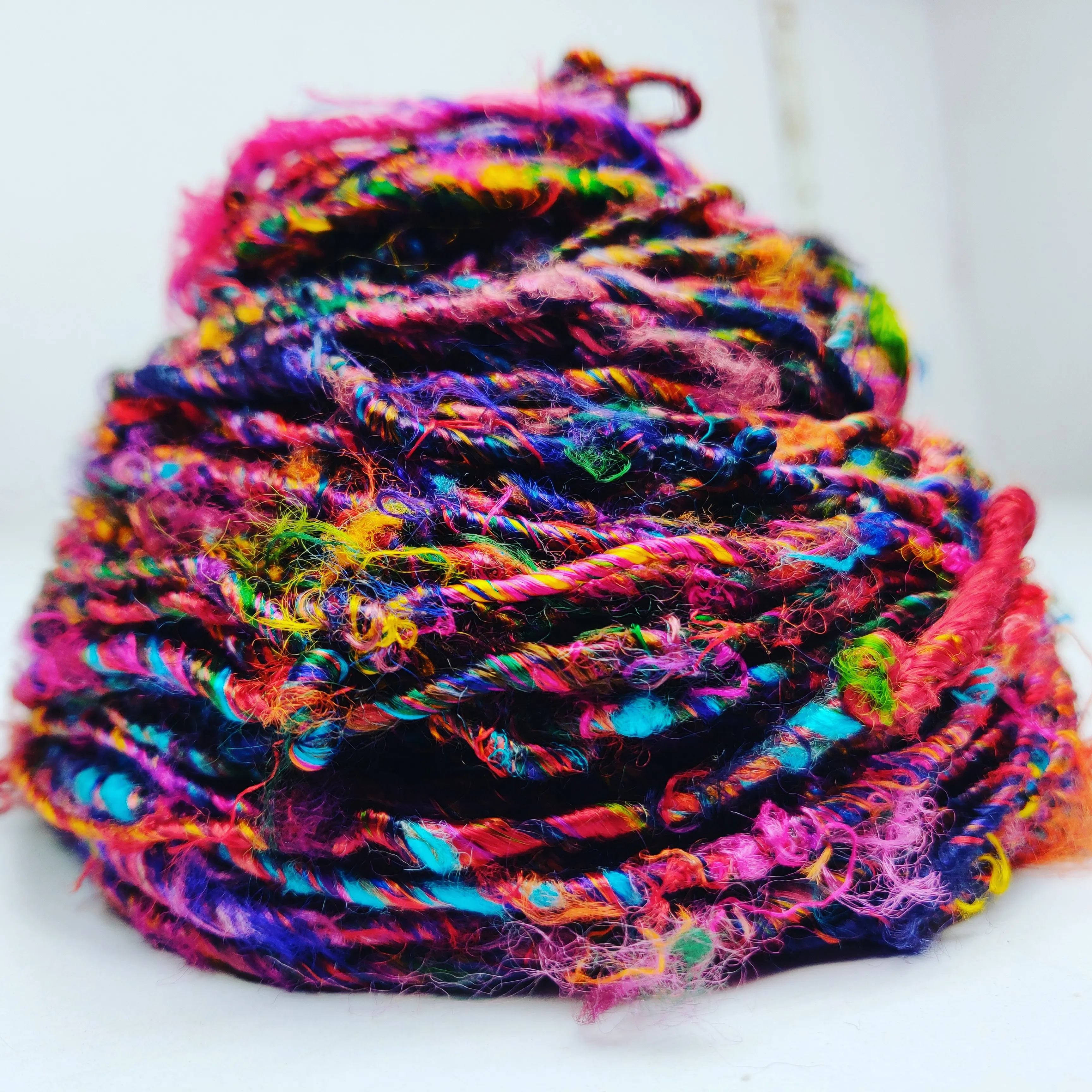 banana yarn Sock Colorful Elastic Yarn Rubber Covered Yarn Polyester Pattern Knitting Material Origin Type Weaving Product Place