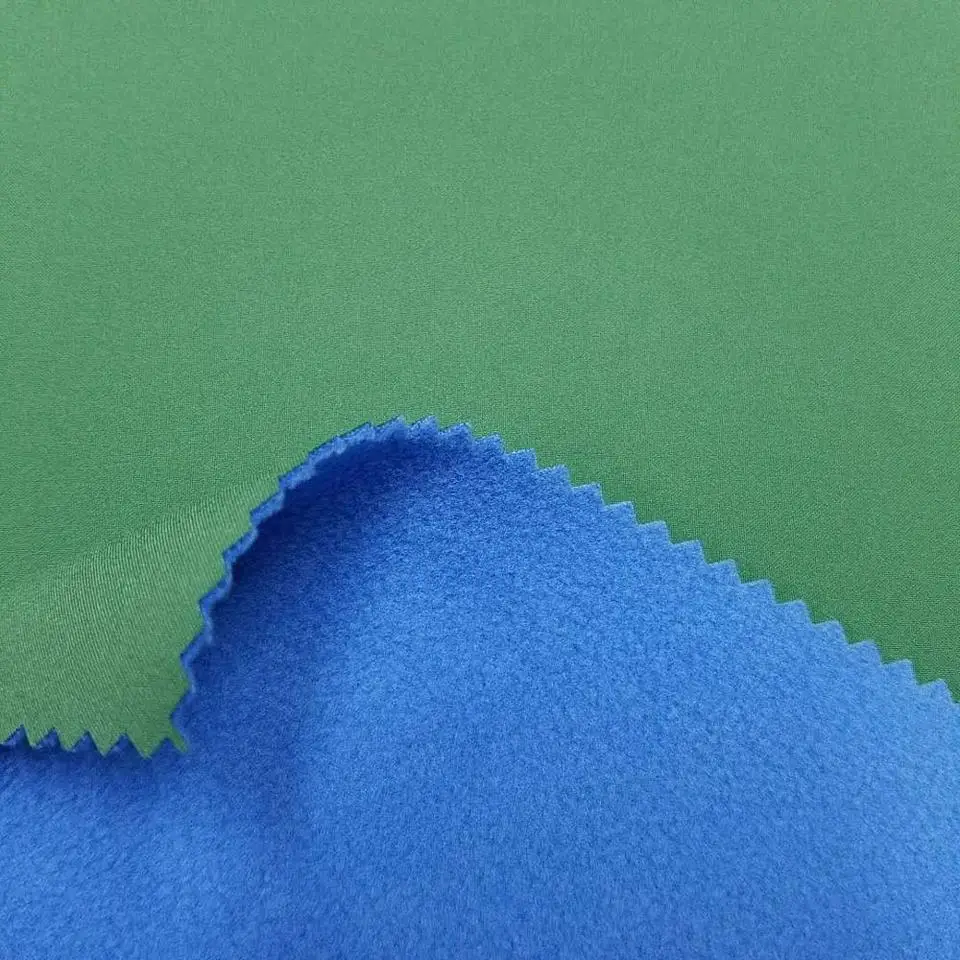 100% polyester polar fleece fabric  tpu membrane sublimated softshell jacket fabric manufacturer in china sj#