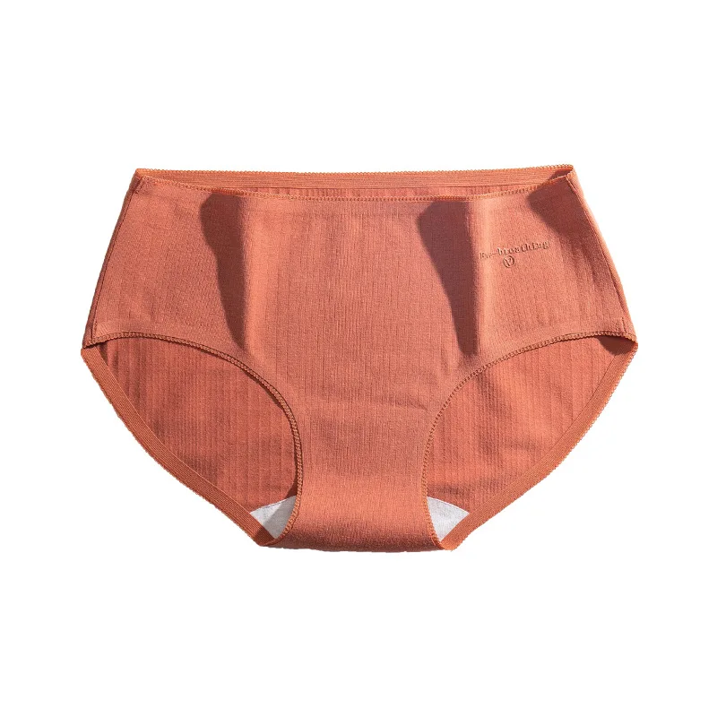 Однотонное японское милое бесшовное женское нижнее белье из чистого хлопка средней посадки хлопковое женское нижнее белье без промежности