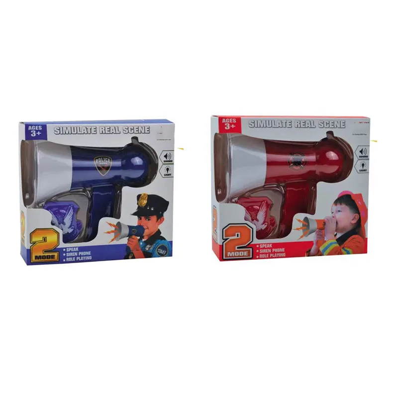 2023 new Plastic Kids Toy Pretend Play Set  Police Megaphone Trumpets megaphone toy for kids