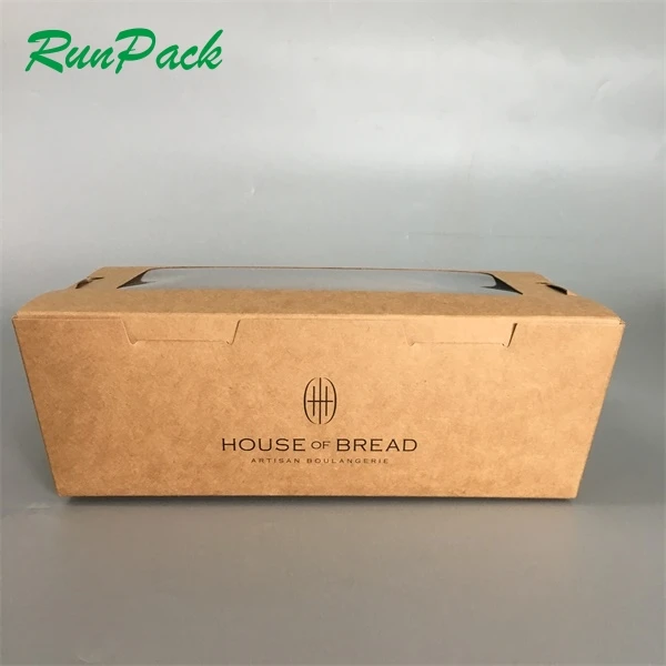 take away food containers packaging kraft  for restaurants box