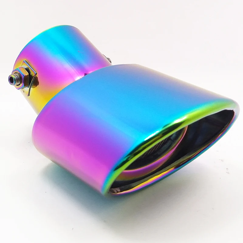 Auto color Exhaust Muffler Tip Stainless Steel Pipe Chrome Trim Rear Tail Throat universal exhaust system car for bmw e60 e92