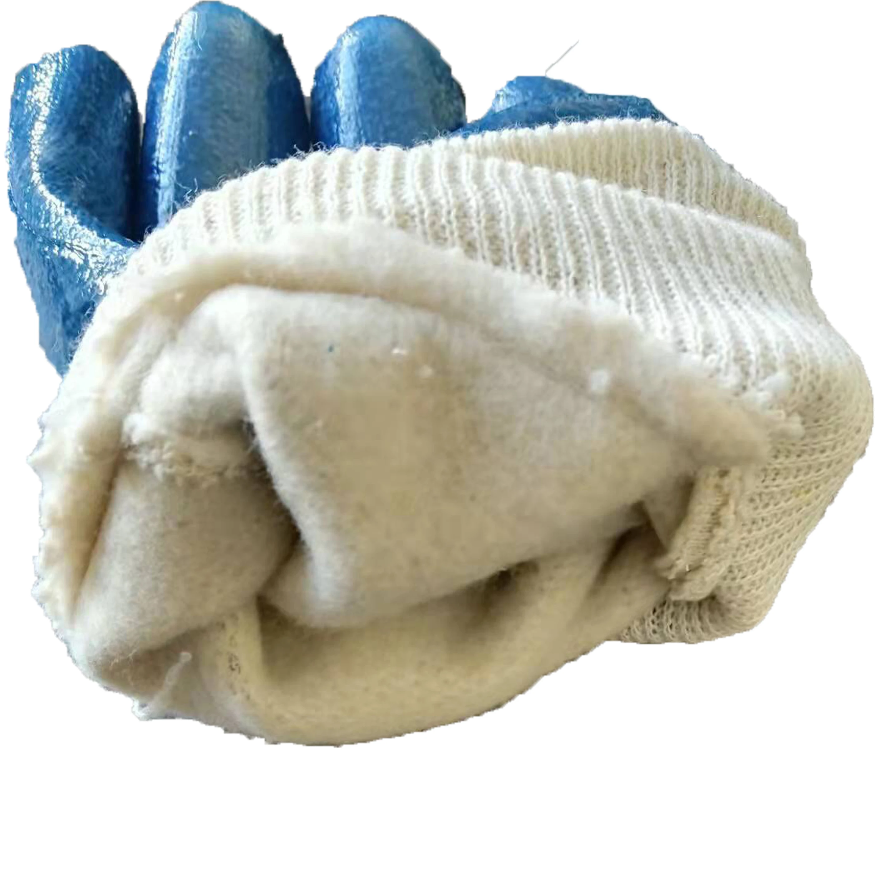 blue heavy duty nitrile gloves with jersey liner  safety cuff nitrile gloves