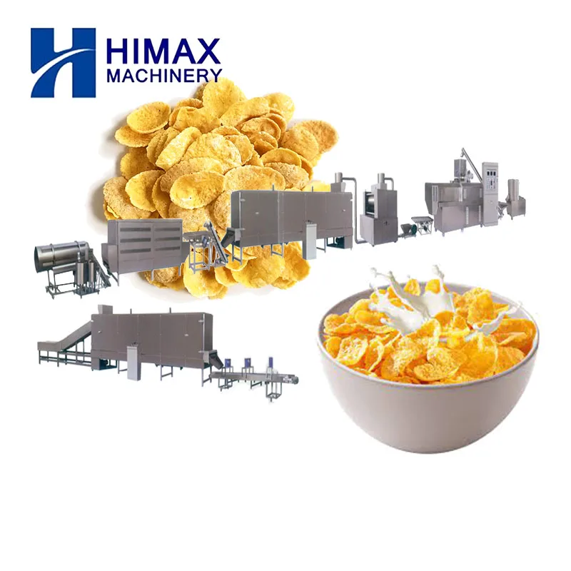 Professional Crisp  small corn flakes making machine twin screw corn flakes extruder