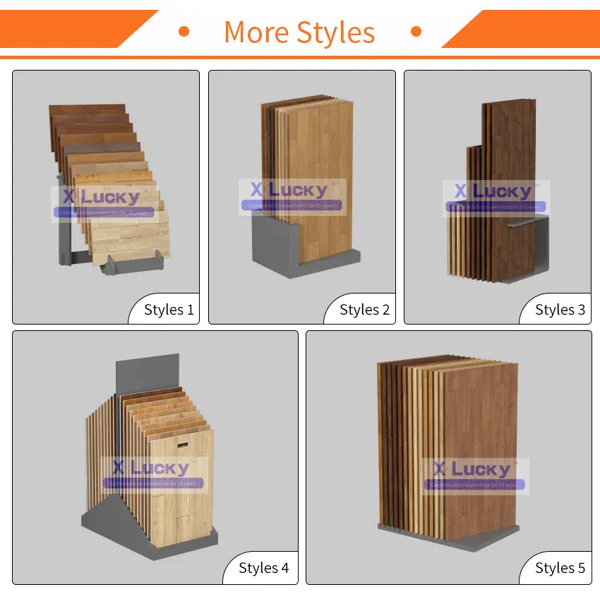 Modern luxury wooden cardboard display stand exhibition wood flooring stand artificial stone iron wood display stands