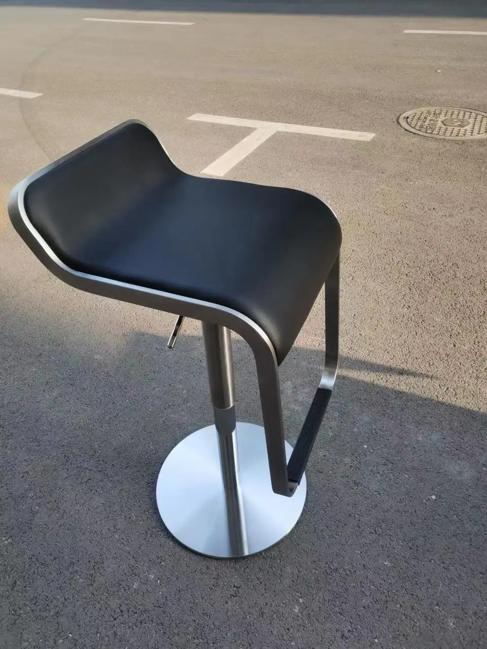 Simple style lapalma Lem aluminium italian leather PU bar stools bar chair home bar