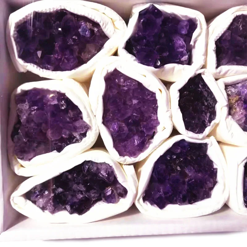 Natural Amethyst cluster amethyst mineral specimen Amethyst hole piece decoration
