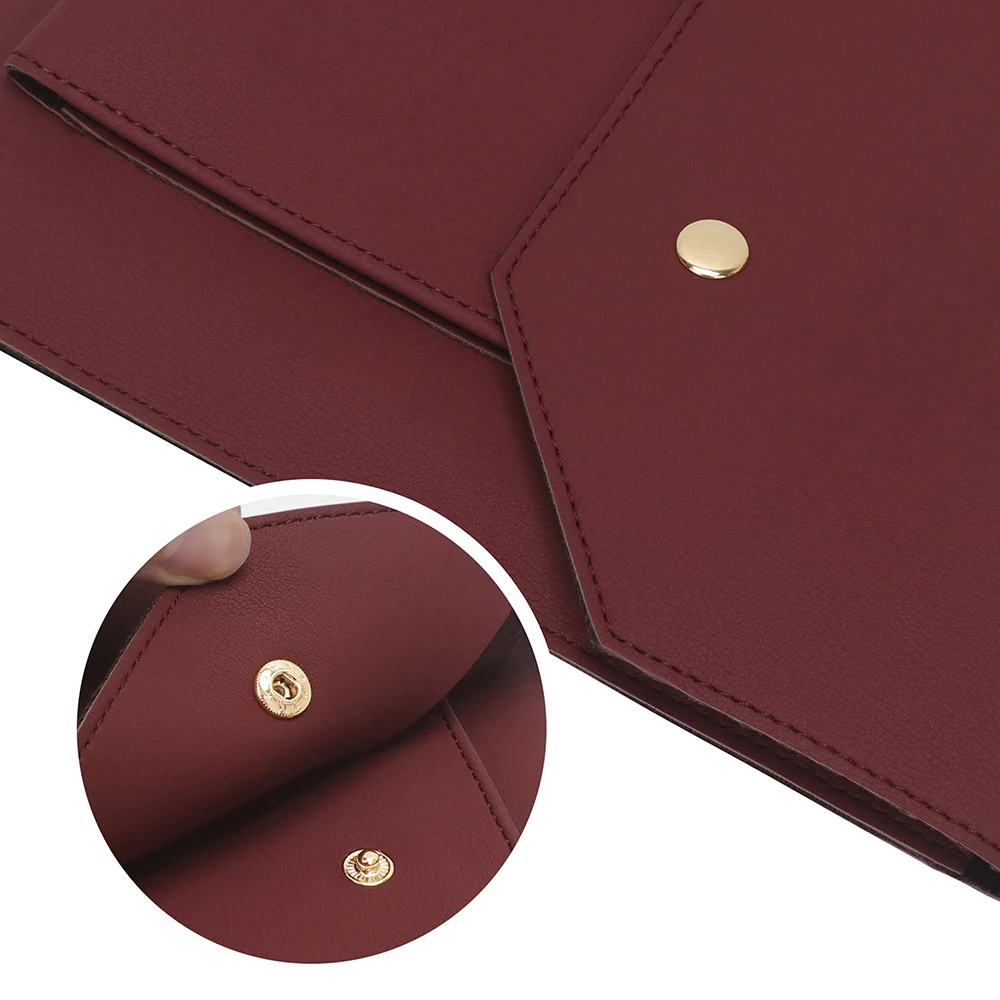 13' Premium PU Leather Skinny Notebook Computer Cover Waterproof Anti-Scratch Envelope Tablet Holder Bag Laptop Sleeve for Ipad