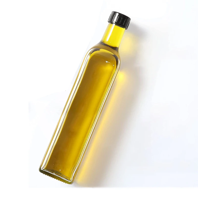 Kitchen Glass Oil and Vinegar Dispenser 17oz / 500ml Olive Oil Bottle Dispenser with Airtight Nozzle Plug