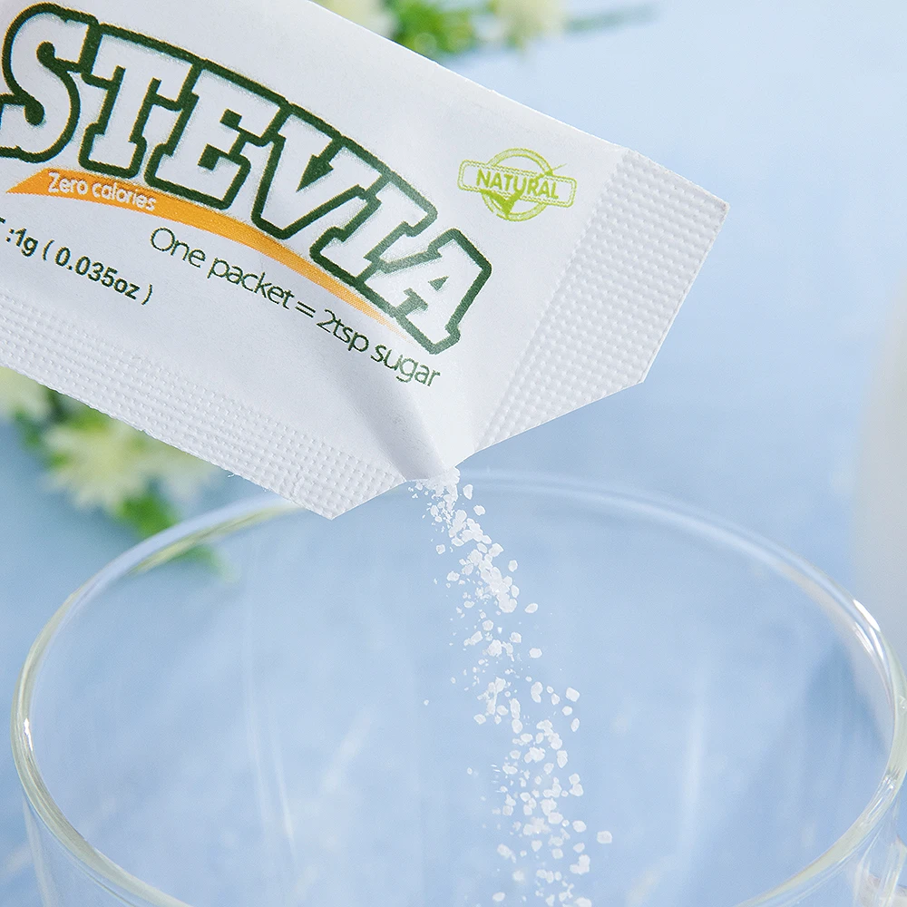Sugar free sweetener stevia sachet wholesale 0 calorie stevia erythritol sweetener sachet
