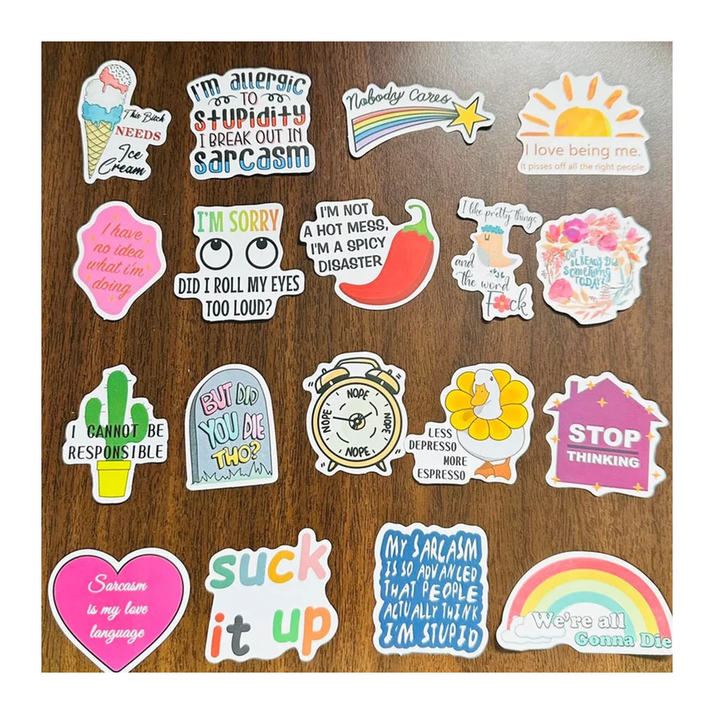 Decorative Sticker Custom Colorful Printing Self Adhesive Cute Pet Adhesive Cartoon Sticker Sheets
