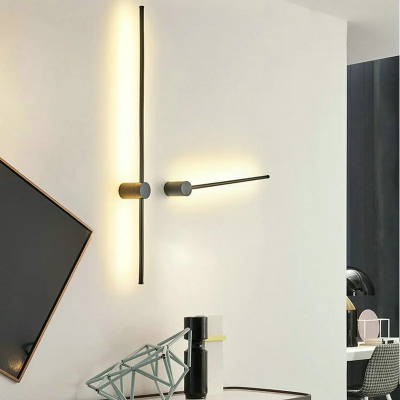 Modern Iron Black Bedside Night Sconces Wall Lamp Light for Bedroom Living Room Loft Home Interior LED Decorative Lamps
