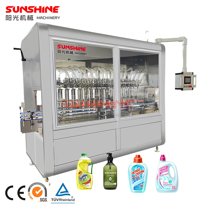 High Precision Automatic CIP Function Electromagnetic Flowmeter Filler Bottle Liquid Filling Machine
