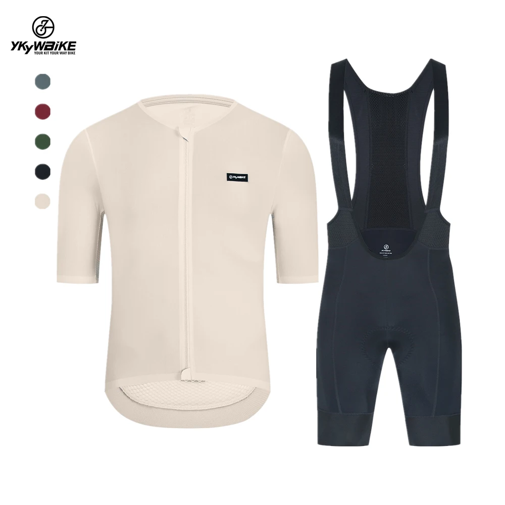 YKYWBIKE Pro Summer Cycling Clothing MTB Racing Bicycle Clothes YKK Zipper New Coldback Fabric UPF Cycling Set Bike Jersey Set