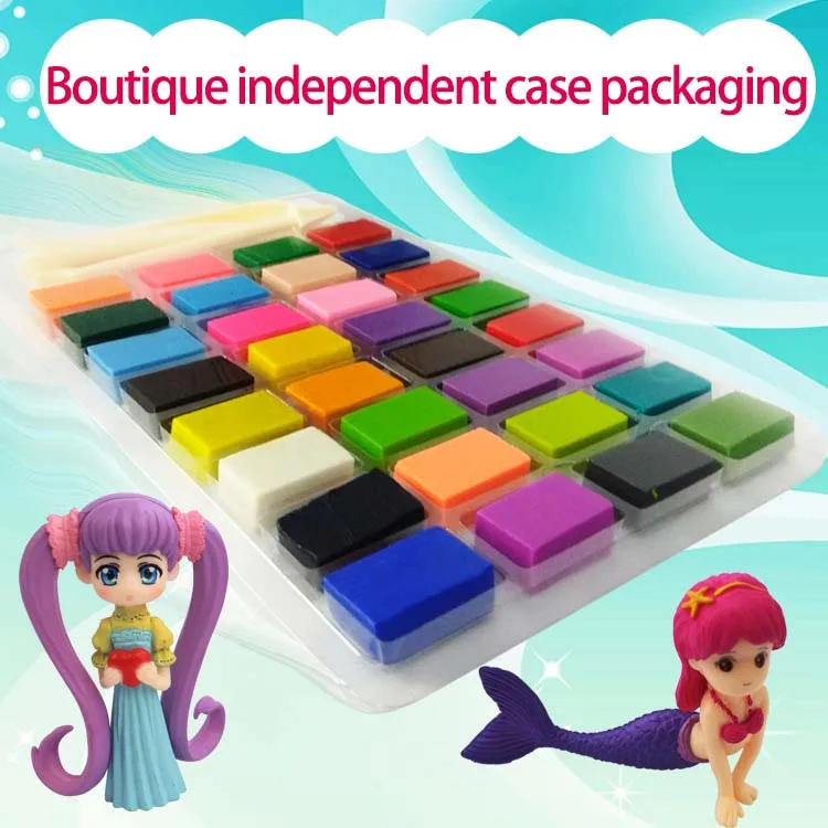 HEBEIER 50 ярких цветов стебель обучающий Diy формовочный набор невысыхающая глина для моделирования