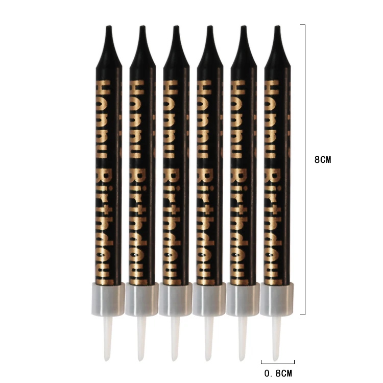 Оптовая продажа свечи из парафина и воска Черное золото палочки для свечей на день рождения