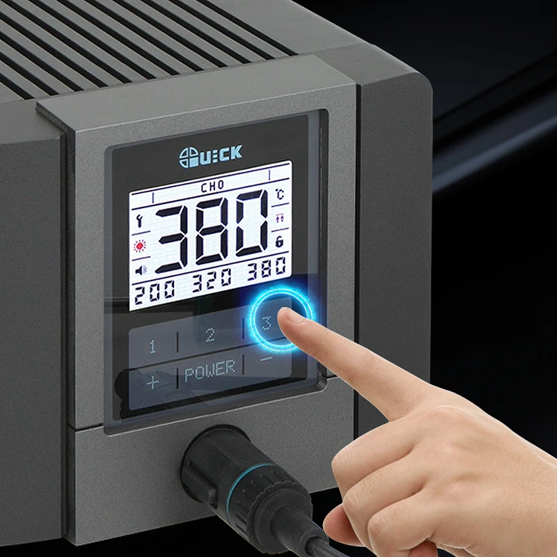 Quick Intelligent TS2200D Temperature Controlled Soldering Kit for Electronics Fast Thermal Recovery 90W Soldering Station CE