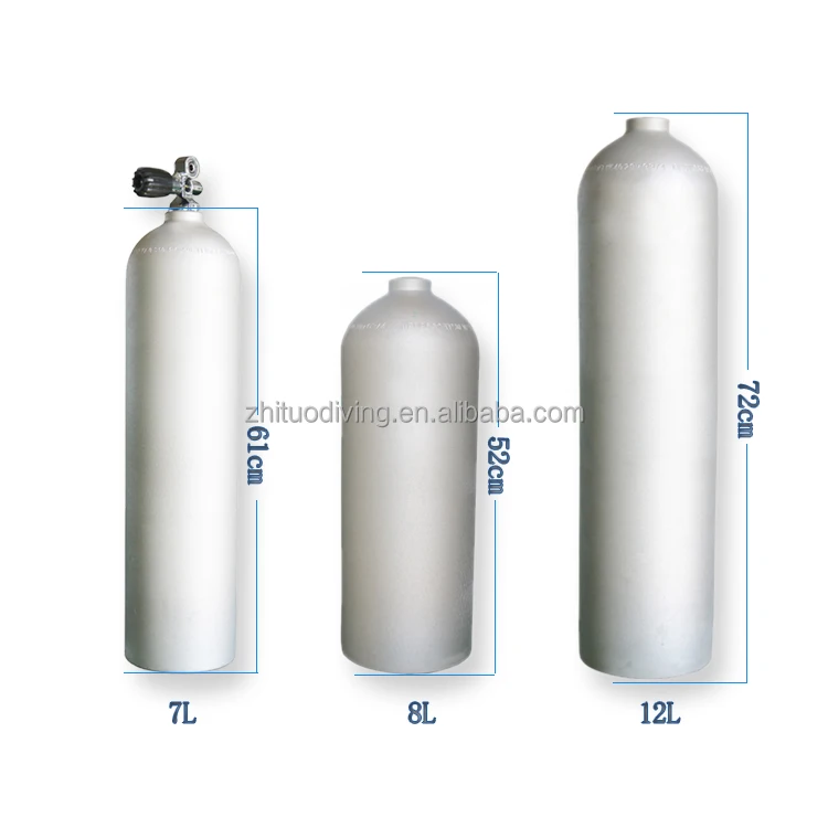 Underwater commercial scuba  diving air cylinder  tank 7L 8L 12L for divers