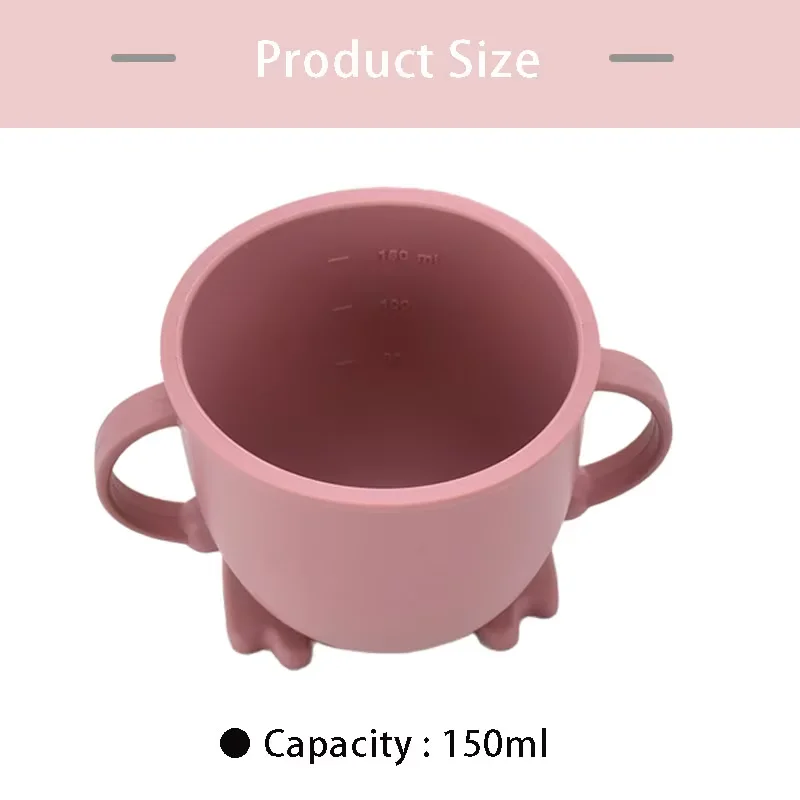 2024 NEW Custom Color BPA free Silicone Baby Training Cup Kids Sippy Cup with Lid and Straw Baby Cups