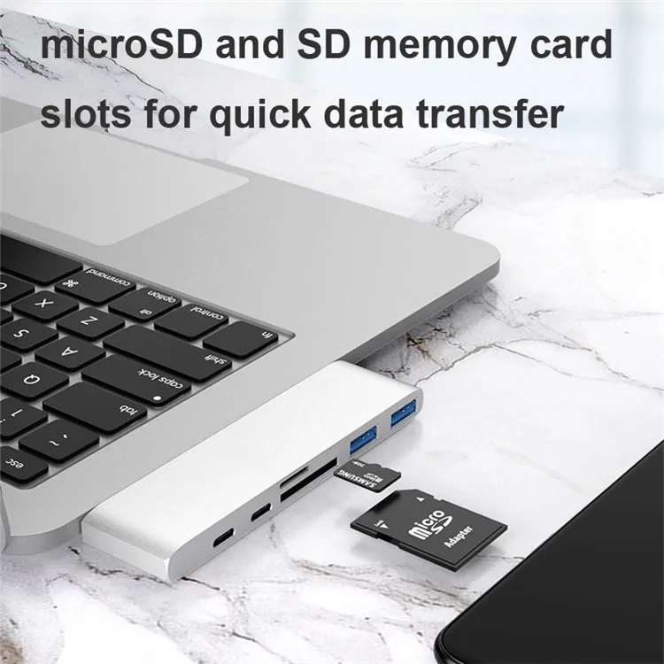 USB 3 1 Type-C концентратор TF/SD кардридер USB-C PD C 40 Гбит/с данных 6 в Алюминиевый Тип адаптер для